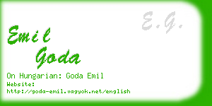 emil goda business card